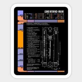 Computer Readout Showing Original Series Interstellar Engine Sticker